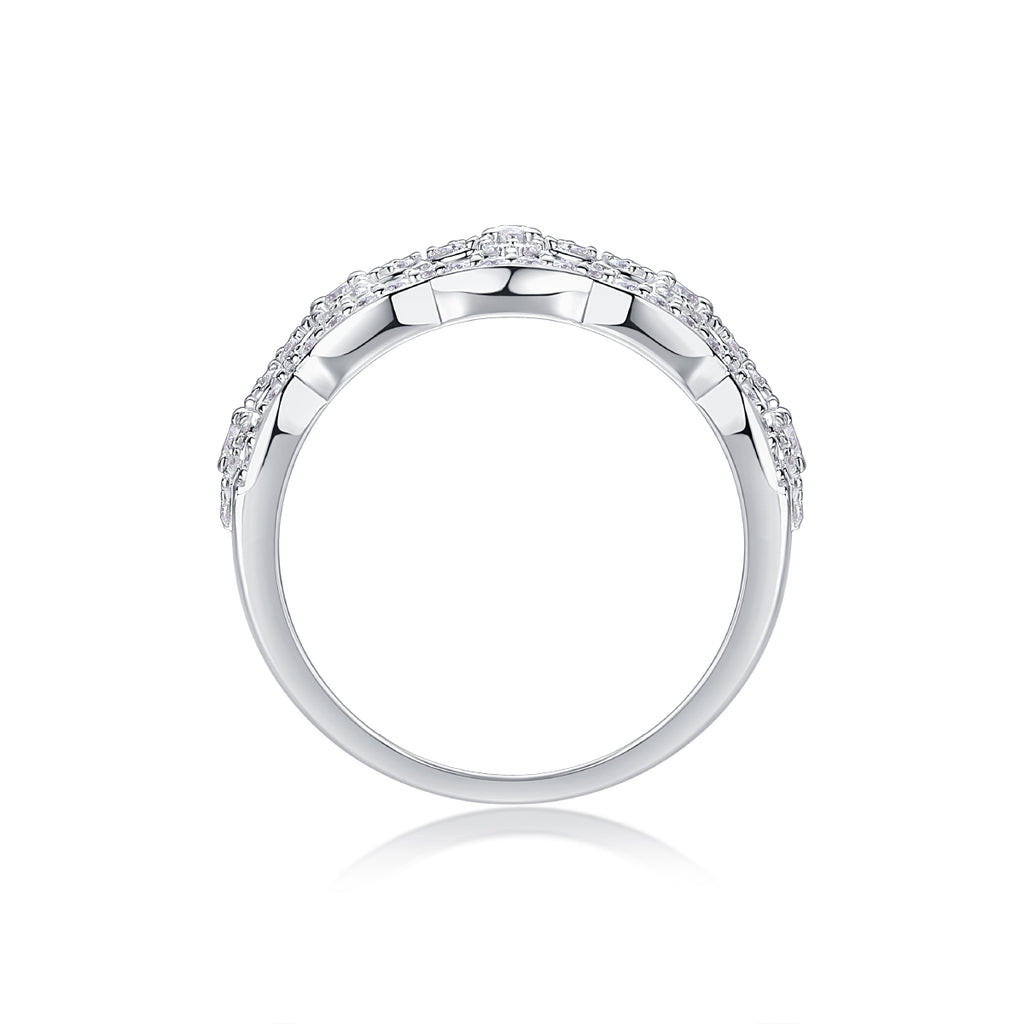 Flower Dance - A Wedding Ring Moissanite Diamond.