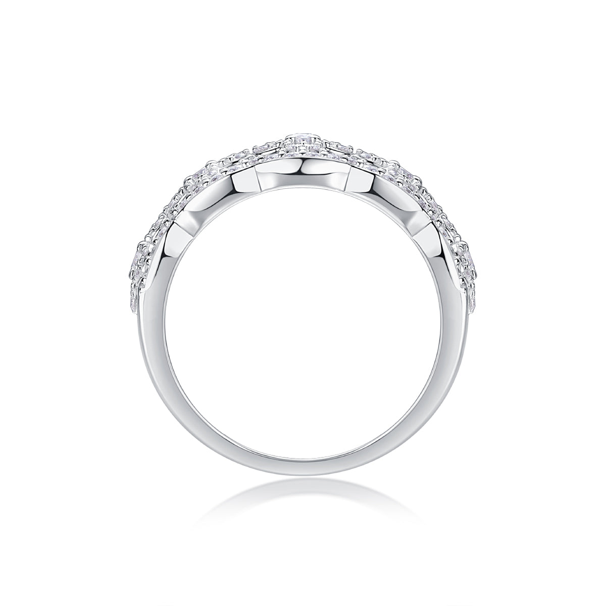 Flower Dance - A Wedding Ring Moissanite Diamond.