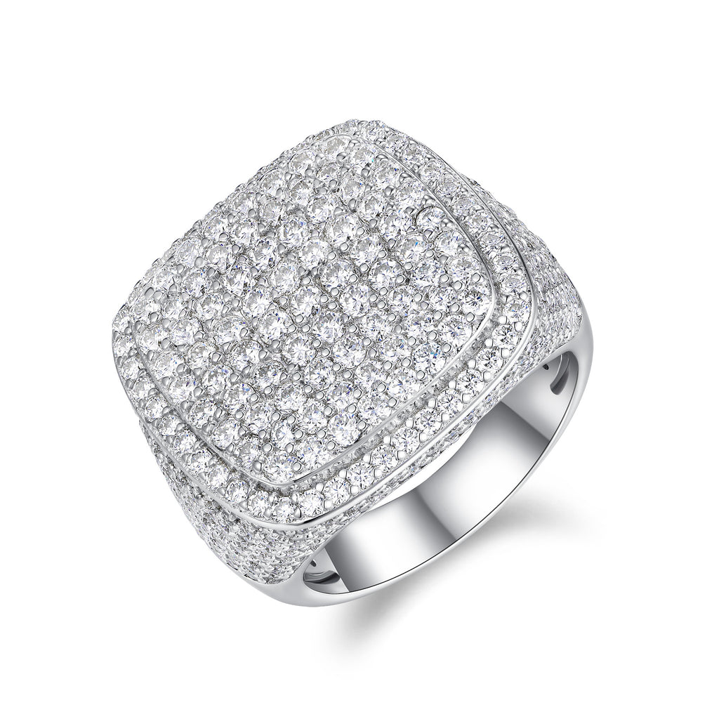 Royal Square Diamond Men's Top-quality Moissanite Ring.