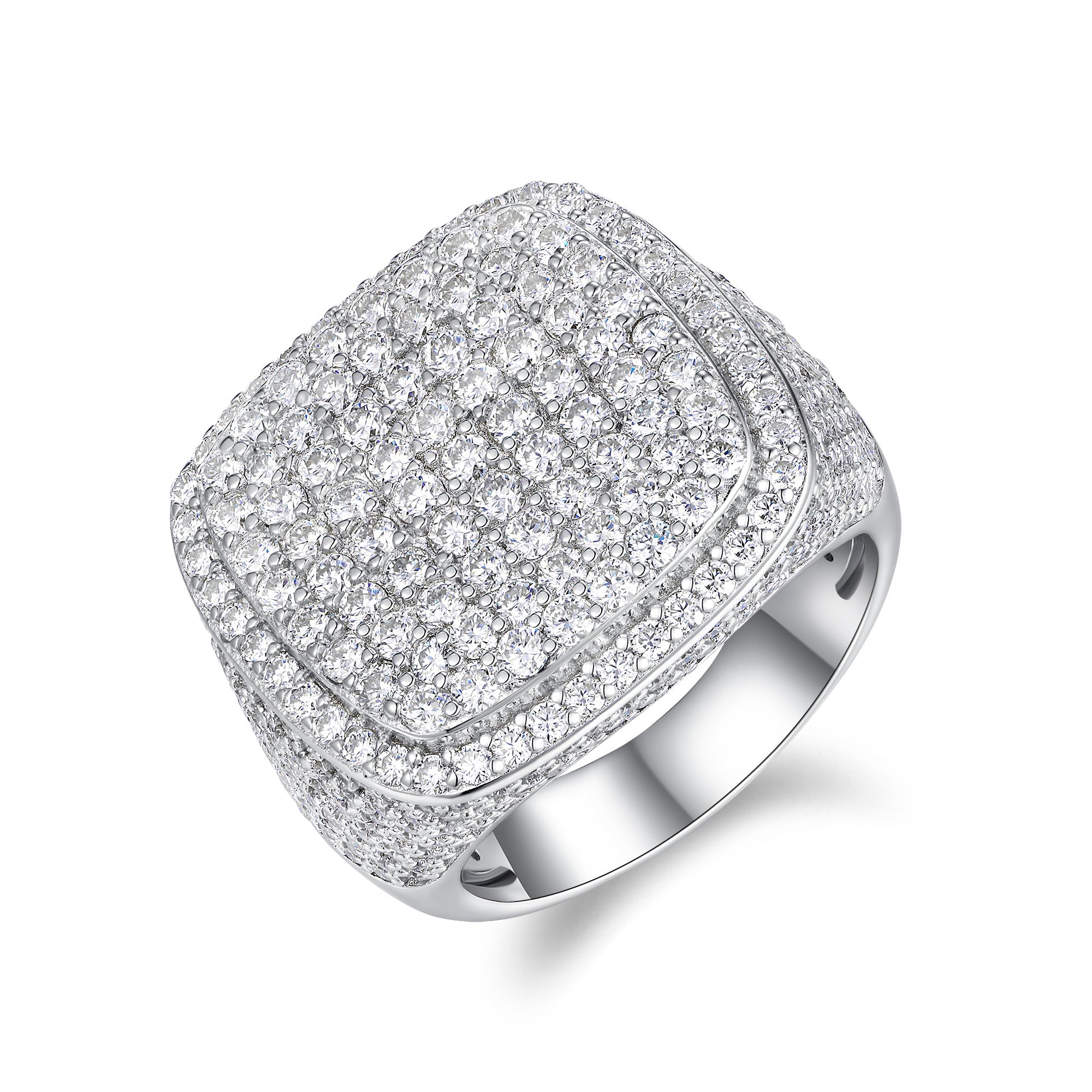 Royal Square Diamond Men's Top-quality Moissanite Ring.