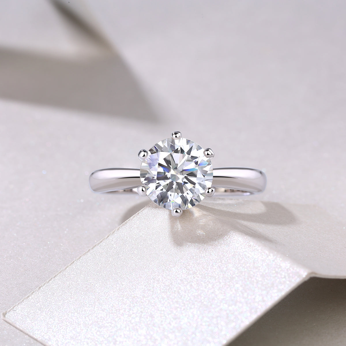 Moissanite Diamond Wedding Ring.