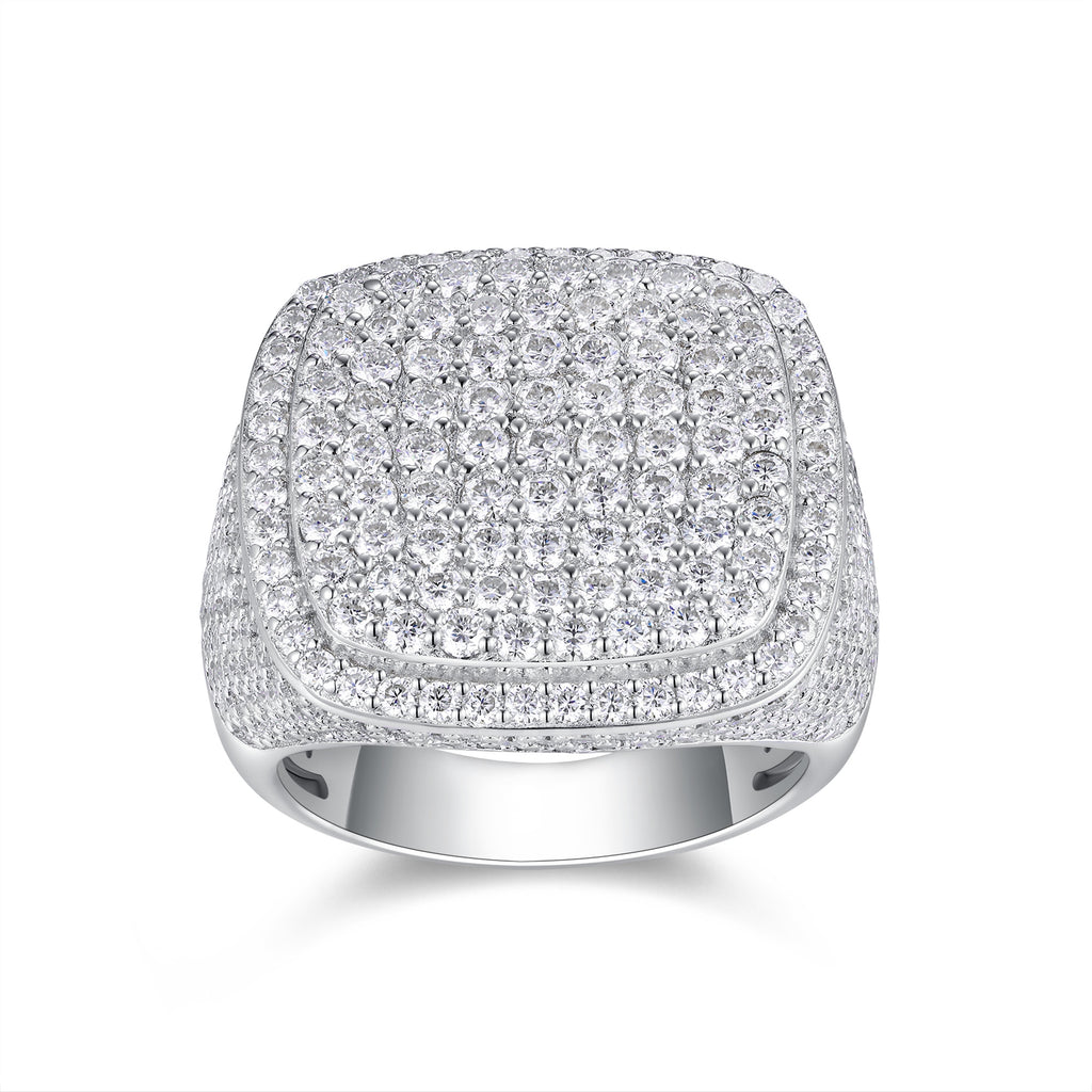 Royal Square Diamond Men's Top-quality Moissanite Ring.