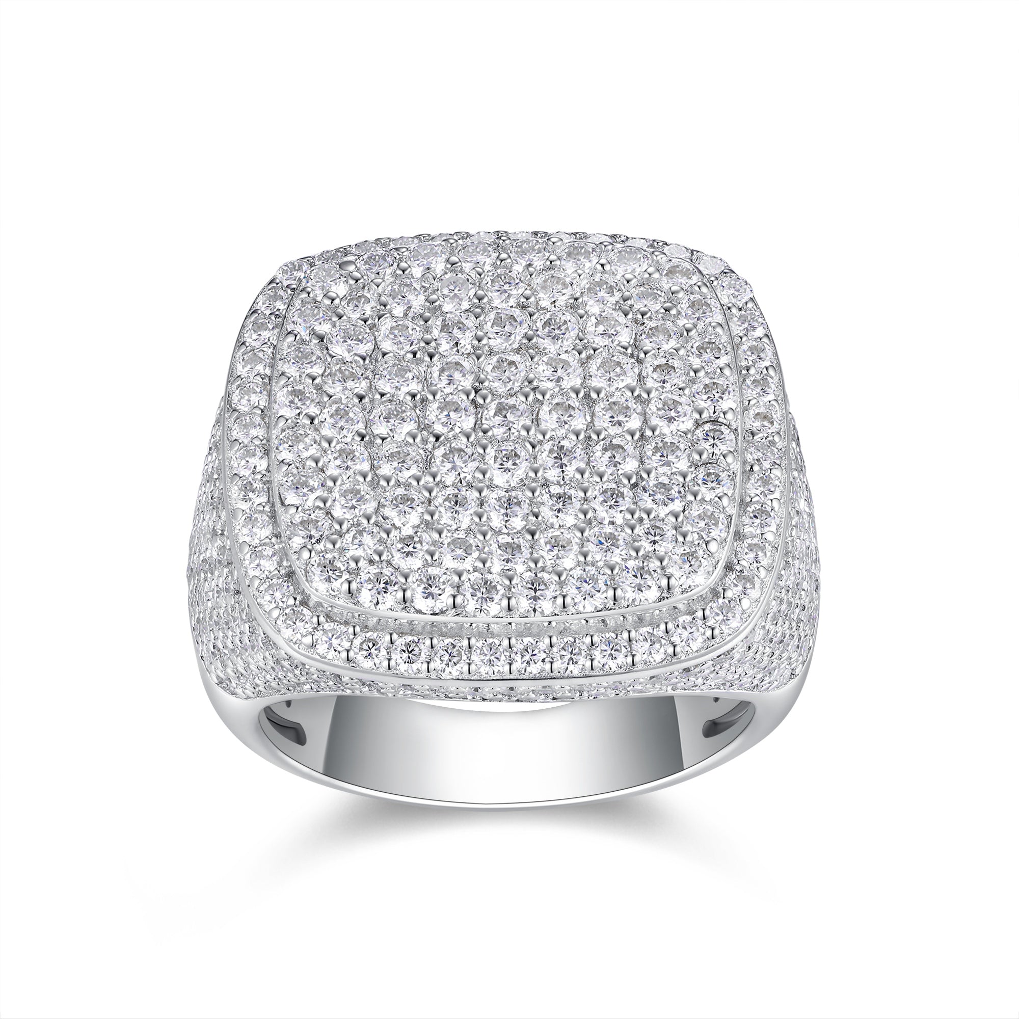 Royal Square Diamond Men's Top-quality Moissanite Ring.