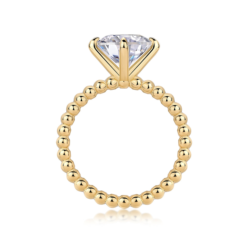 A Wedding Ring Set With 3-carat Moissanite S925 Silver And Gold-plated .