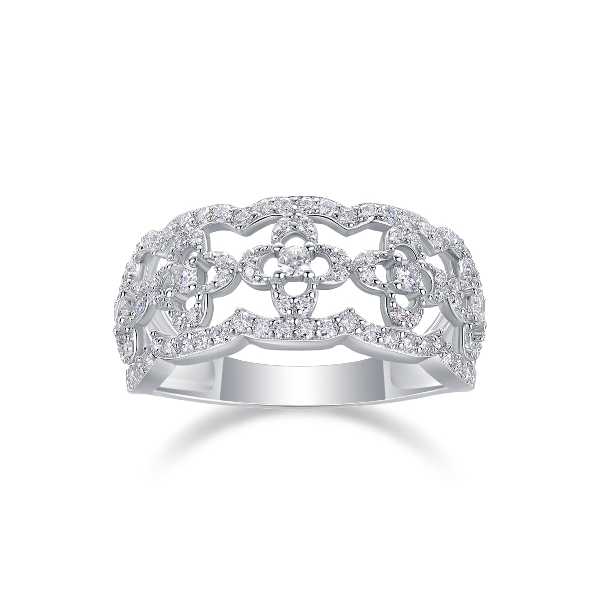 Flower Dance - A Wedding Ring Moissanite Diamond.