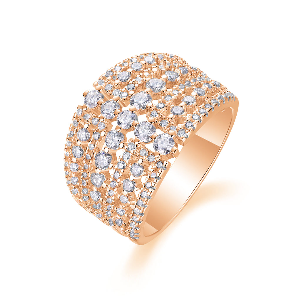 Ballet Of Time - A Wedding Ring Set With Top-quality Moissanite Diamond